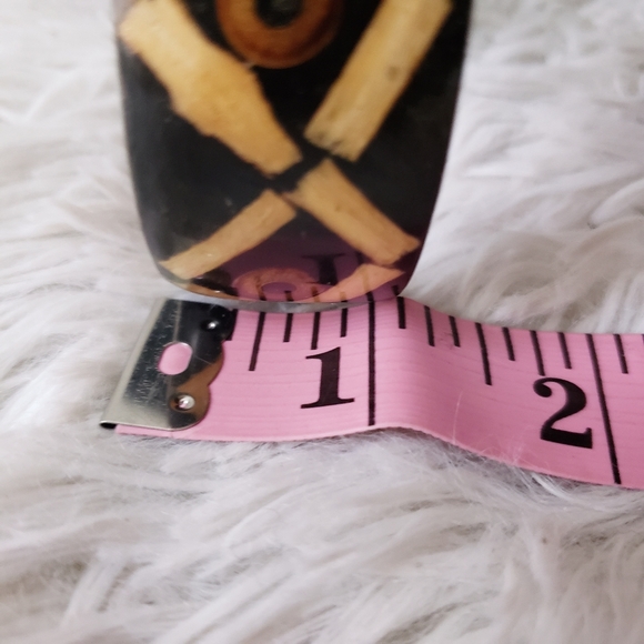 Tribal Wooden Inlay Bangle Bracelet - Picture 8 of 16